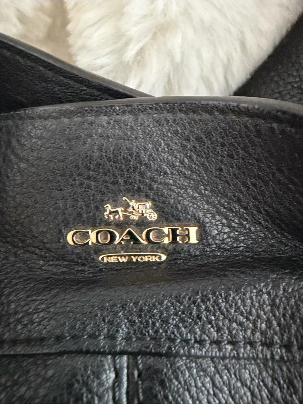 Coach Scout Black Pebbled Leather Hobo with Gold Accent Hardware